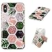 Produktbild Shinyzone Tropisch Marmor Hülle für iPhone XS Max,Stoßfester Weicher TPU Schutzhülle mit Glitzer Personalisiert Geometrisch Muster