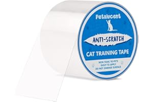 Petslucent Protezione Graffi Gatto (7.5cm x 500cm), Nastro per Addestramento Anti-Graffio per Gatti, Protezione per Mobili e Gatti, Protezione Anti-Graffio, Protezione per Tappeto, Divano, Porta