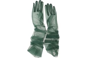 Hoseirty Damen Lange Tüll Hochzeit Handschuhe für Braut - 27,5 Zoll Ellenbogen Länge Vintage Sheer Tee Party Abend Prom Oper Handschuhe
