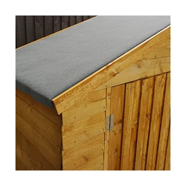 WALTONS EST. 1878 7x3 Wooden Bike Shed, Garden Storage Overlap Construction Dip Treated with 10 Year Guarantee, Windowless, Wide Double Door, Apex Roof, Roof Felt & Floor Included, (7 x 3 / 7Ft x 3Ft) 3-5 Day Delivery - Image 5