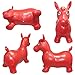 JJOnlineStore - Kids Boys Girls Animal Space Hopper Happy Inflatable Soft Horse Ride on Bouncy Soft Play Toys Bouncing Exercise Game (Red)