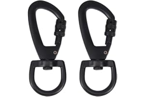 NJCXOLA 2 Piezas Ganchos Seguridad Giratorios,Mosquetones Pequeños Clips de Correa de Acero Inoxidable Estable con 360°articulación giratoria para Collar de Perro,llaveros,Equipaje