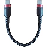 Cavo USB Type-C a USB Type-C corto Cavo USB C Rapida Trasferimento Dati Nylon Intrecciato Cavo per Computer portatile (10cm)