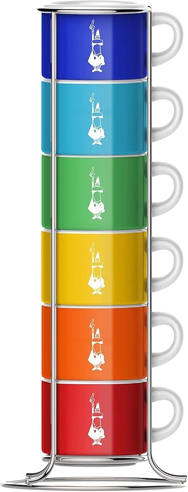 Bialetti - 6'lı İstiflenebilir Fincan Seti