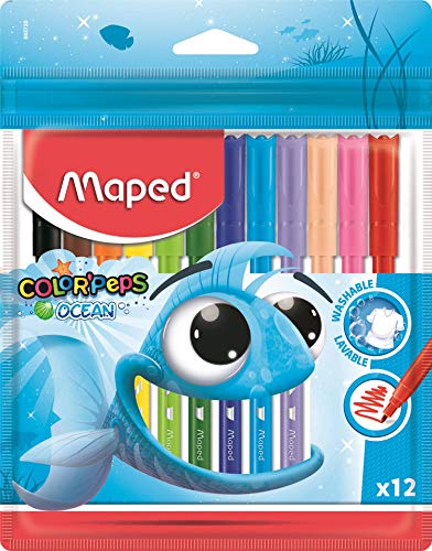 ROTULADOR Fibra MAPED Color PEPS Ocean Estuche de 12