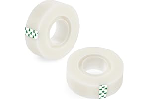 FADII Magic Tape 2 Refill Rolls -19 mm x 33 m General Purpose Clear Wrapping Invisible Sticky Tape Adhesive Strips sellotape for Home Office Document Repair,Gift Packing, Labelling & Sealing