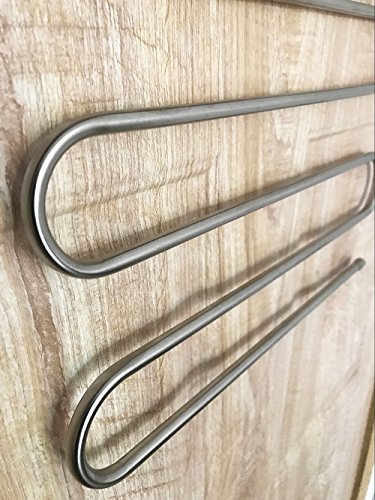 Mehrfach Kleiderbügel aus Edelstahl Platzsparend Hosenbügel für 5 Hosen (3 Stück) - 6