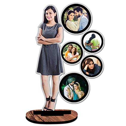 Unique Stuff Personalized Photo Name Collage Letter Gift Frame (12x10 Inch, Multicolour)
