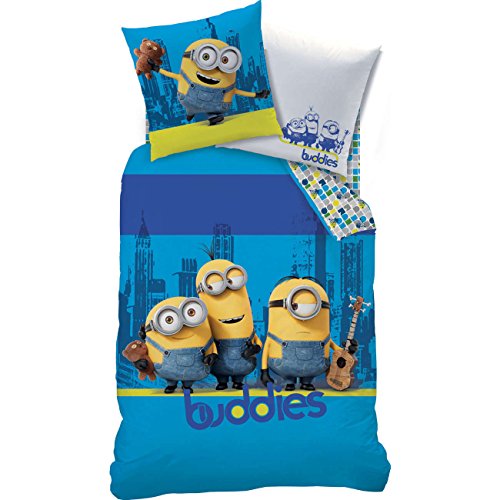 Bettwäsche Set Minions, 135x200cm + 80x80cm, Linon, Minion, Buddies, Manhatten