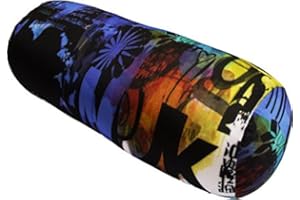 COVERBAGBCN - Cojín Cilíndrico Anti-Estrés Relax | Alivio Cervicales y Lumbares | Relleno de Bolitas Confortables | Tejido Lycra Suave al Tacto | Lavable en Máquina | 35x15 cm (Betwe)