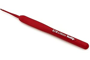 Frida's Wollhaus Tulip Etimo Red Häkelnadel mit Komfortgriff glatte Hakenspitze griffig 15 Größen (2,0 mm)