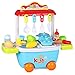 Produktbild Warooma Kinder Koch Küche Spielset Kinder Rollenspiel Spielzeug Set Simulation Küche Kits Verschönern Essen Kochen Lernspielzeug Set Geschenk Spiele für Kinder, Plastik, blau, 14.6" x 16" x 7.5"