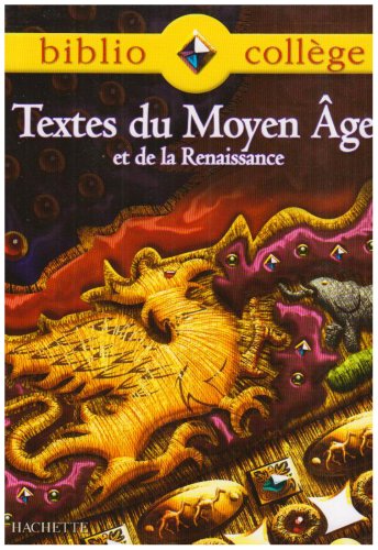 couverture de : Textes du Moyen Age et de la Renaissance