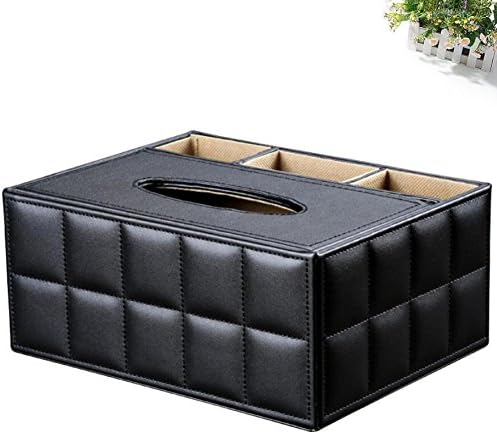 ZC&amp;J European creative man-made leather tissue box, home living room coffee table multi-purpose remote control storage box,A,20*16.5*9.3cm