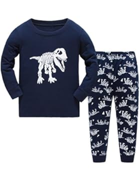 Hugbug Jungen Schlafanzug mit Dinosaurier 2-7 Jahre
