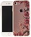 Produktbild Phone Cover Für Apple iPhone 7 Hülle Silikon,ISENPENK iPhone 7 Hülle Transparent Durchsichtig,Ultra Slim TPU Schutzhülle Muster Schutz Handy Hülle Tasche[Blume4]