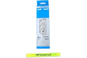 MSZWEIRAD Shimano CN-HG93 138 Chaîne de vélo 9 maillons avec goupille de rivetage de chaîne avec bande réfléchissante MSDeux-roues