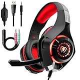 🎧 COMPATIBLE - Su conector Jack de 3.5 mm permite conectarse a la mayoría de los móviles, tablet, cPC portátil y sobremesa, consolas PlayStation o dispositivo de mano como la DS o PSP. os auriculares funcionan con ordenadores portátiles, PC, MAC, PS4, teléfonos inteligentes y la versión más nueva Xbox 1 proporciona un sonido superior para juegos, música , películas y chat de voz con un sonido perfecto.