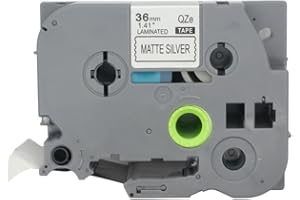 BROVACS 1 opakowanie czarna na srebrnej laminowanej taśmie etykietowej kompatybilna z drukarką etykiet Brother P-Touch TZ 961 TZe 961 36 mm 1 1/2 cala OPA4961