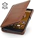 Produktbild StilGut® Book Type Case mit Clip, Hülle aus Leder für Sony Xperia Z3 Compact, cognac