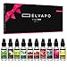 Produktbild 10 x 10ml Elvapo Premium E-LIQUID-BOX - Wassermelone, Energy, Vanille, Minze, Grüner Apfel, Kirsche, Himbeere, Exotic Ice Tea, Banane, Heidelbeere - Probierset für E-Zigaretten und E-Shishas - 0mg (ohne Nikotin) - Made in Germany!
