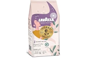 ‎LAVAZZA Lavazza, Tierra Wellness, Geröstete Bohnen Kaffee, Ideal für die Mokka-Kanne, ein Delikater mit Schokoladenaromen, Arabica und Robusta, Intensität 5/10, Mittlere Röstung, 1 kg Packung