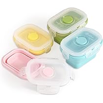 Tasse Et Bol Pliable De Randonnée Avec Couvercle Fosco Collapsible Bowl En Silicone Alimentaire Souple