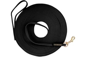 PLOUGHNAVI Longe pour Chien avec poignée Laisse pour Chien 1,5M 3M 5M 10M 15M, Laisse de Dressage imperméable pour Grands et Petits Chiens