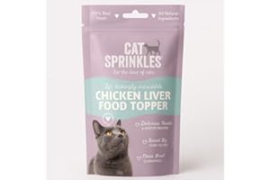 CATSPRINKLES Cat Sprinkles Hydrolysed Cat Food Topper - Chicken Liver Flavour - 80+ Servings
