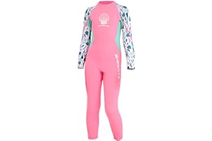 ‎GOGOKIDS Gogokids Kinder Neoprenanzüge Thermische Bademode, Mädchen Einteiler Badeanzüge 2.5mm Neopren Taucheranzug Rash Guard Schnorchelanzug UV-Schutz 50+