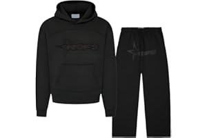 YiJee Nofstracksuit Jogginganzug Herren Damen | 2-Teilig Anzug Y2K mit Hoodie und Jogginghose | Hip Hop Streetwear Style | None of us Fashion Trainingsanzug Anzug mit Stickerei | Unisex