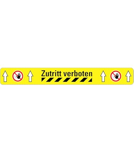 4x »Watch Your Step« Bodenaufkleber – Rutschfeste Warnschilder, 60x15 Cm, Selbstklebend