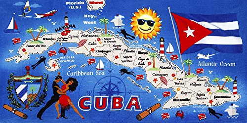 Bahia Collection by Dohler Cuba Badetuch, brasilianisches Velours, 76,2 x 152,4 cm