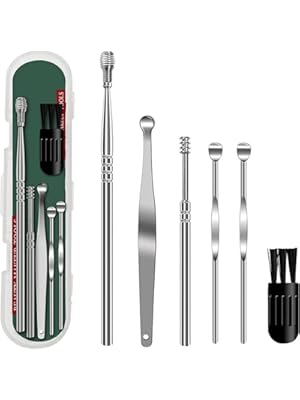 ANTIL'S Reusable Ear Wax Cleaner Kit – 6-Piece Ear Cleaning Tool Set with Storage Box, Ear Curette, and Spring Ear Buds Cleaner for Safe & Effective E
