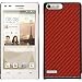 Produktbild PhoneNatic Case für Huawei Ascend P7 Mini Hülle rot Carbonoptik Hard-case + 2 Schutzfolien