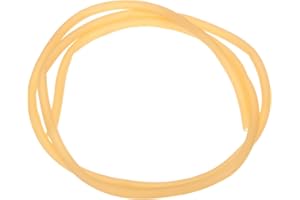 M METERXITY Tubo de Látex Natural, 5/32" [4mm] ID X 1/4" [6mm] OD Longitud de 3 Pies Manguera de Látex para Hogar/Laboratorio/Deportes, Tubos de Banda Altamente Elásticos [Amarillo]