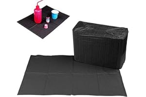 125 Pcs Black Dental Bibs, Unihubys Premium Disposable Waterproof Tattoo Bibs,Tattoo Table Covers Clean Pad Patient Bibs Dental Napkins Tattoo Tray Covers Multi-purpose Tattoo Supplies