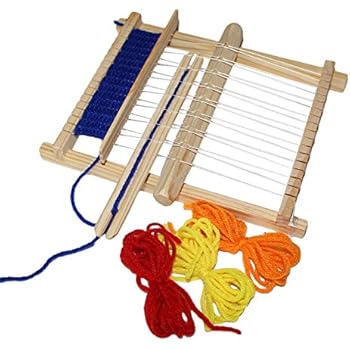 MKLG Webrahmen Set Für Kinder - Holz Bastelset Ab 4 Jahren Mit Bunter Wolle
