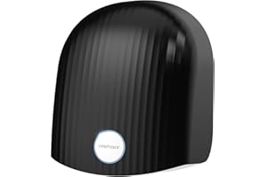 interhasa! Automatischer Handtrockner Infrarotsensor Handtrockner für Badezimmer zu Hause, Extra Leise, geräuscharm (40 db), Wandmontage Handtrockner, kompakte ABS-Abdeckung 1200W（Schwarz）