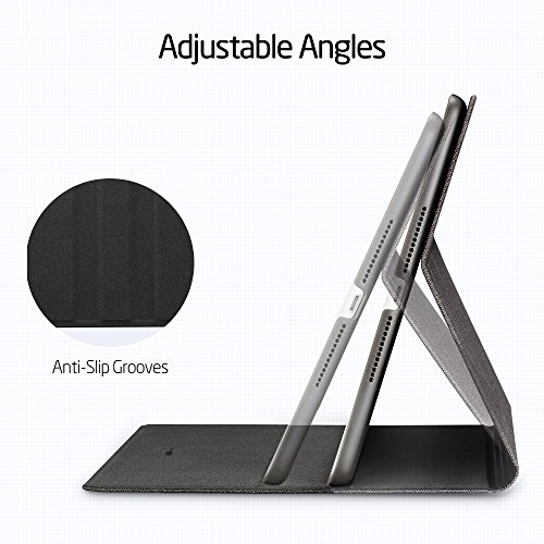 Neues iPad 2017 iPad 9.7 Zoll Hülle, ESR® Städtisch Serie Cover Auto aufwachen / Schlaf Funktion Smart Case und Einstellbarem Blickwinkel Funktion Schutzhülle für Neue iPad 9.7 2017 (Braun Grau) - 5