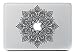 Produktbild Macbook Skin Aufkleber, Morbuy abnehmbare Kunst Creative Anti-Kratz-Beschichtung Skin Vinyl Schutz MacBook Aufkleber Pro 15 A1707 Touch Bar (große schwarze Blume)