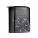 Produktbild Branco Leder - sehr feine Leder Damen Geldbörse, Portemonnaie, Ladys Wallet mit aufgesticktem Blumen Motiv in verschiedenen Farben verfügbar - präsentiert von ZMOKA® (Schwarz)