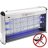 Dispone de rejilla metálica de alto voltaje, que mata a estos insectos. Bandeja removible en la parte inferior, para recoger los insectos.