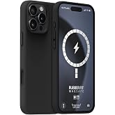 BUFF LABS iPhone 16 Pro ile Uyumlu Magsafe Destekli Rubber Fit Silikon Kılıf, Yumuşak, Kablosuz Şarj, Tam Koruma (Black)