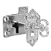 Produktbild Antik Schloss Set Vintage Stil Klassische Schublade Schrank Schrank Tor Türschloss Hardware mit Schlüssel Deko Blatt