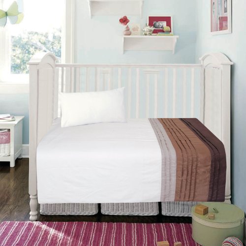 COT BED DUVET COVER WITH PILLOWCASE- SUPERIOR NATURAL COTTON RICH WITH HAND STICHED APPLIQUE WORK 120 X 150 CM - MARYAM BROWN