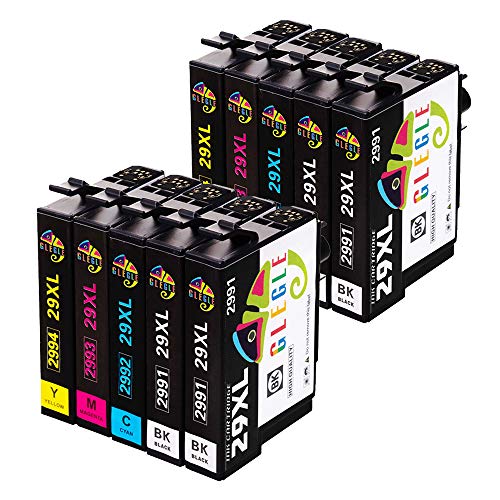 GLEGLE 29 29XL Cartucce d'inchiostro Compatibile con Epson XP-255 XP-245 XP-247 XP-235 XP-352 XP-332 XP-442 XP-342 XP-257 XP-355 XP-452 XP-455 XP-345 XP-445 XP-335 XP-432 XP-435 Confezione da 10