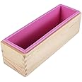 Fdit Stampo Rettangolare Per Sapone In Silicone Con Scatola Di Legno, 28x9x8.2 Cm, Antiscivolo, Per Torte, Pane - 3