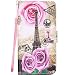 Produktbild LMAZWUFULM Hülle für HTC Desire 650/628 / 626G 5.0 Zoll PU Leder Magnet Brieftasche Lederhülle Eiffelturm Muster Stent-Funktion Schutzhülle Flip Cover für HTC 650/628 / 626G