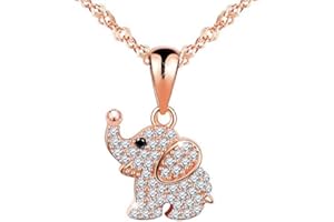 UNENDLICH U Infinite U Collier femme fille, en 925 argent sterling, pendentif en forme d'éléphant, orné les zircons brillants, Cadeau pour Noël Anniversaire